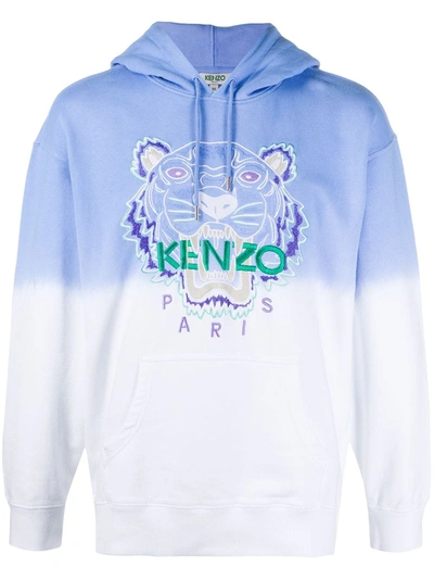 Kenzo Tiger Gradient Hoodie In Blue