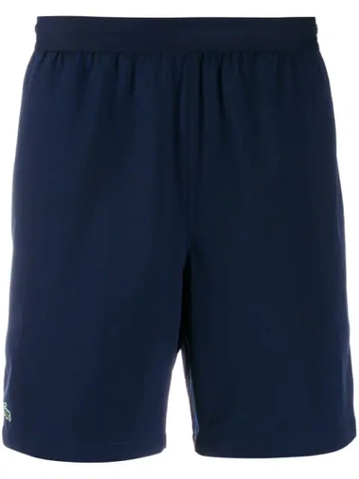 Lacoste Gradient Stripe Drawstring Shorts In Blue