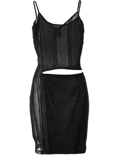 Ann Demeulemeester Asymmetric Cut-out Dress In Black