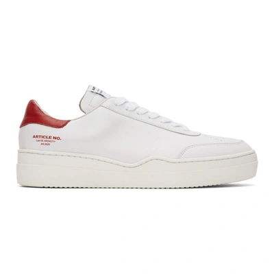 Article No . Ssense Exclusive White And Red 0517-04-07 Sneakers In White/red