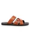 Ferragamo Men's Atina Leather Slide Sandals In Torpedo