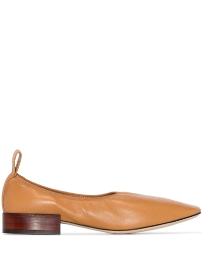 Loewe Tan Soft Ballerina 25 Flats