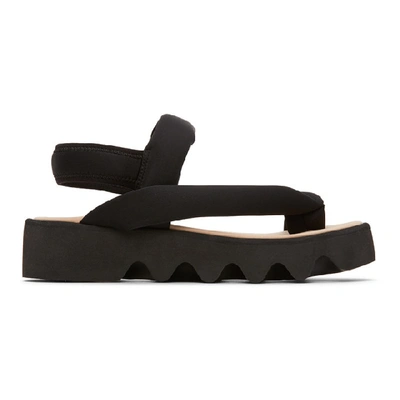 Issey Miyake Black United Nude Edition Bounce Sandals In 15 Black