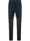 Theory Zaine Slub Poplin Slim Fit Chinos In Blue