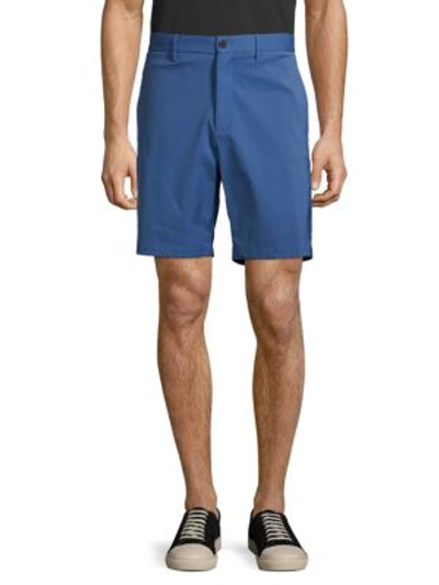 Theory Blake Patton Regular Fit Shorts In Azure