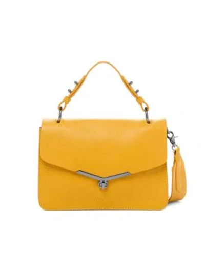 Botkier Valentina Leather Satchel In Tumeric/gunmetal