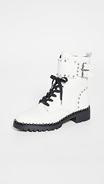 sam edelman jennifer studded suede combat boots