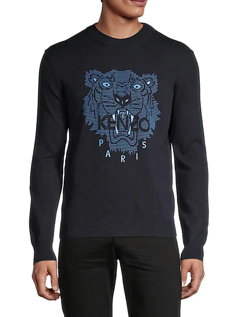 kenzo blue tiger sweater