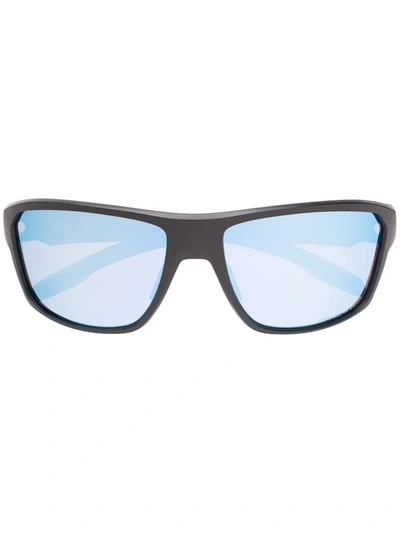 Oakley Men's Split Shot Polarized Square Sunglasses, 64mm In Matte Black/prizm Deep H2o Polarized