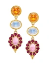 Temple St Clair 18k Yellow Gold Color Theory Multi-gemstone Drop Earrings In Multi/gold
