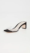 Schutz Onoria Transparent Block Heel Mule In Black