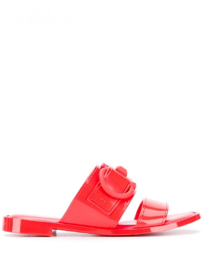 Ferragamo Women's Taryn Slide Sandals In Red