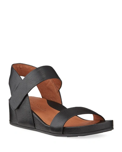 Gentle Souls By Kenneth Cole By Kenneth Cole Gisele Two Band Sandals Women's Shoes In Black