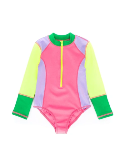 Stella Mccartney Kids' Colour Blocked Swimsuit In Pink