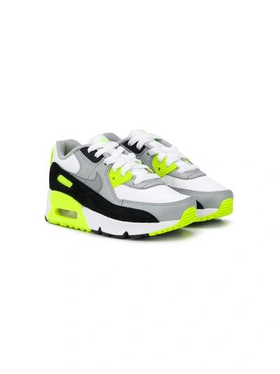 Nike Kids' Unisex Air Max 90 Leather Low-top Sneakers - Walker, Toddler In White