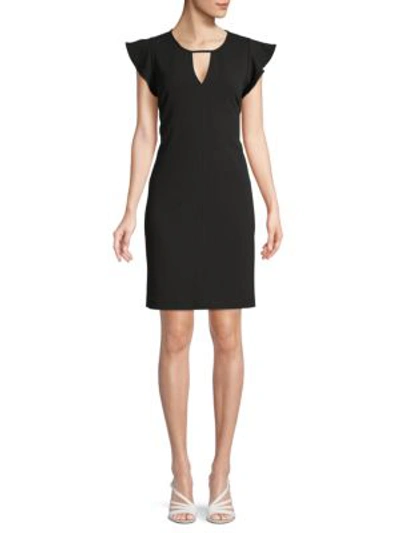 Vince Camuto Flutter-sleeve Dress - 100% Exclusive In Rich Black