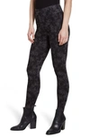 Lyssé High Waist Denim Leggings In Black Tie Dye