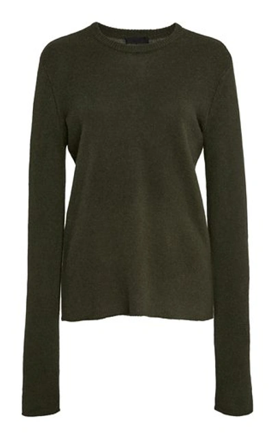 Atm Anthony Thomas Melillo Cashmere Crewneck Sweater In Green