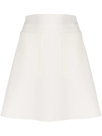 Sandro Elanna Knit Mini Skirt In White