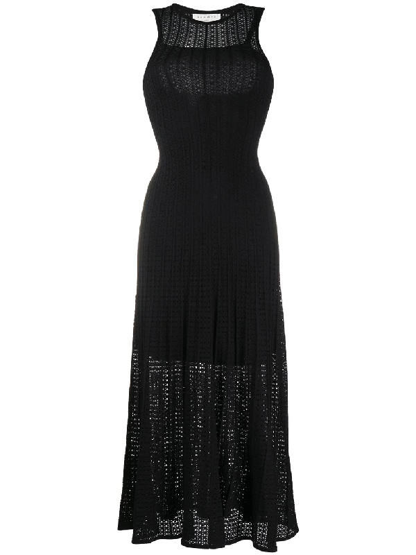 Sandro Aleane Knit Midi Dress In Black | ModeSens