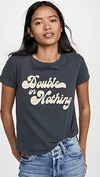 Mother The Little Goodie Goodie Cotton Graphic Tee In Faded Black