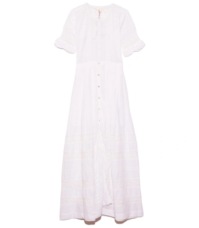 Loveshackfancy Edie Cotton Maxi Dress In White