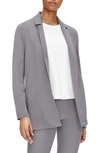 Eileen Fisher Notched Collar Jacket In Zinc