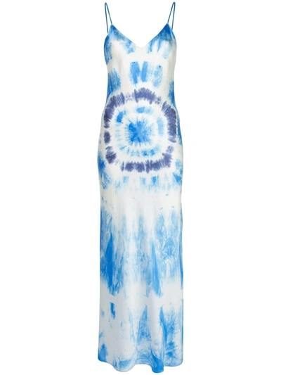 Dannijo Bullseye Tie Dye  Slip Dress In White