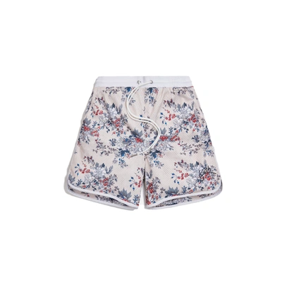 Pre-owned Kith Floral Panel Active Short Ivory/multi