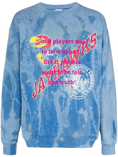 Stain Shade One Off Jayhawks Sweatshirt In Blue
