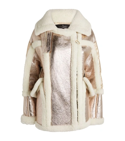 Nicole Benisti Montaigne Contrast Shearling Jacket