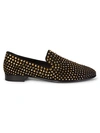 Giuseppe Zanotti Embellished Classic Smoking Slippers In Blue