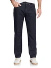 7 For All Mankind The Straight Stretch Jeans In Dark Blue