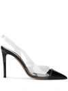 Alexandre Vauthier Slingback Pvc Strass Amber 100 In Black