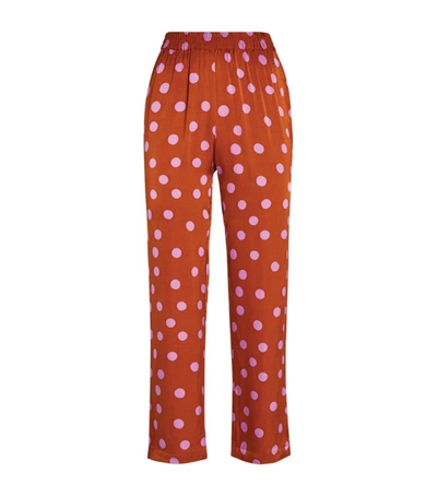 Love Stories Weekend Polka-dot Pyjama Bottoms In Rust