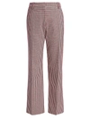 Derek Lam 10 Crosby Galen Checker Cropped Trousers In Pink White