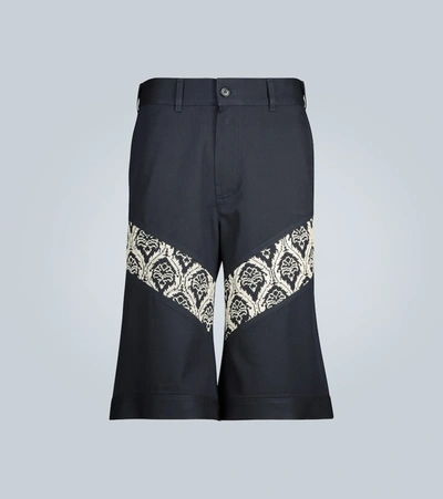 Adish Embroidered Knee-length Shorts In Blue