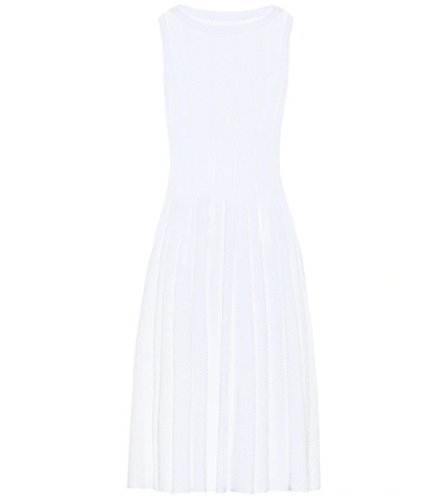 Alaïa Stretch-knit Midi Dress In White