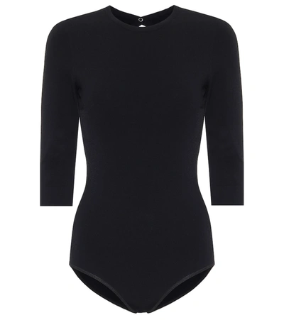 Alaïa Stretch-knit Bodysuit In Black