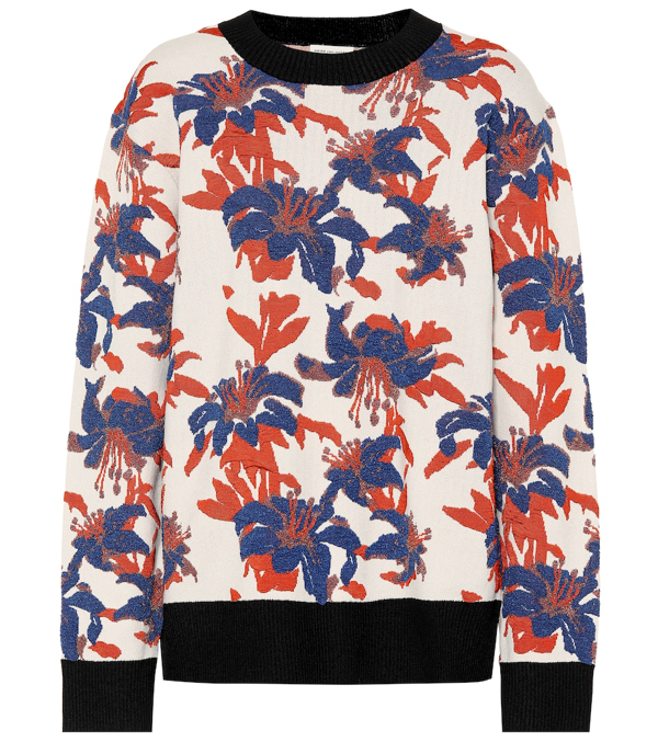 Dries Van Noten Floral Jacquard Sweater In Multicoloured | ModeSens