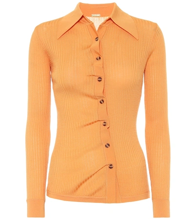 Dodo Bar Or Ribbed-knit Shirt In Orange