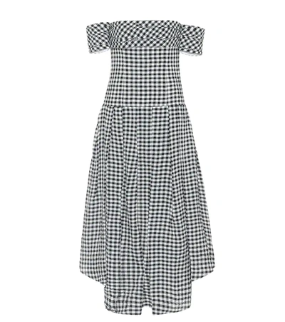 Khaite Amanda Gingham Midi Dress In Multicoloured