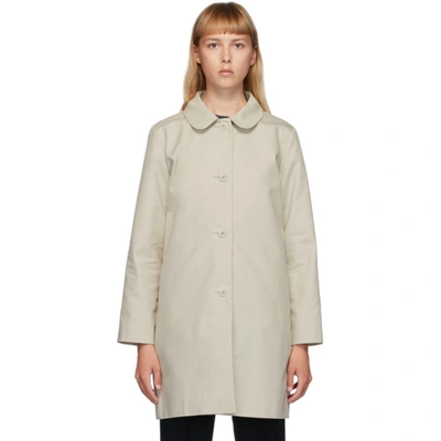 Apc Cotton-blend Twill Coat In Aag Chalk