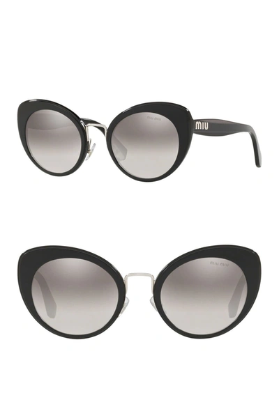 Miu Miu 53mm Cat Eye Sunglasses In Black