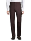 Burberry Soho Wool & Mohair Trousers In Oxblood