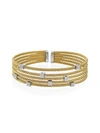 Alor Classique Diamond, Stainless Steel And 18k Gold Bracelet