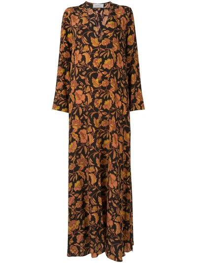 Matteau The Long Floral-print Silk Maxi Dress