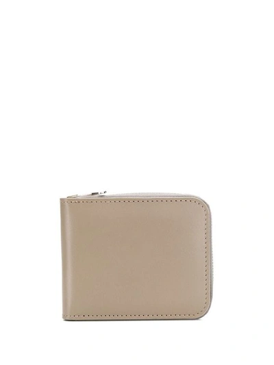 Ami Alexandre Mattiussi Men's Beige Leather Wallet