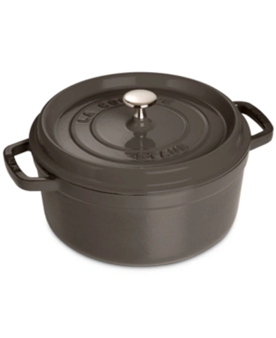 Staub Enameled Cast Iron 4-qt. Round Cocotte In Graphite