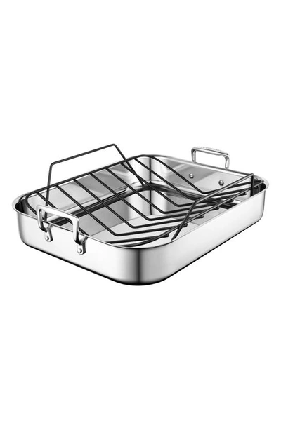 Le Creuset Large Roasting Pan & Non-stick Rack In Stainless Steel